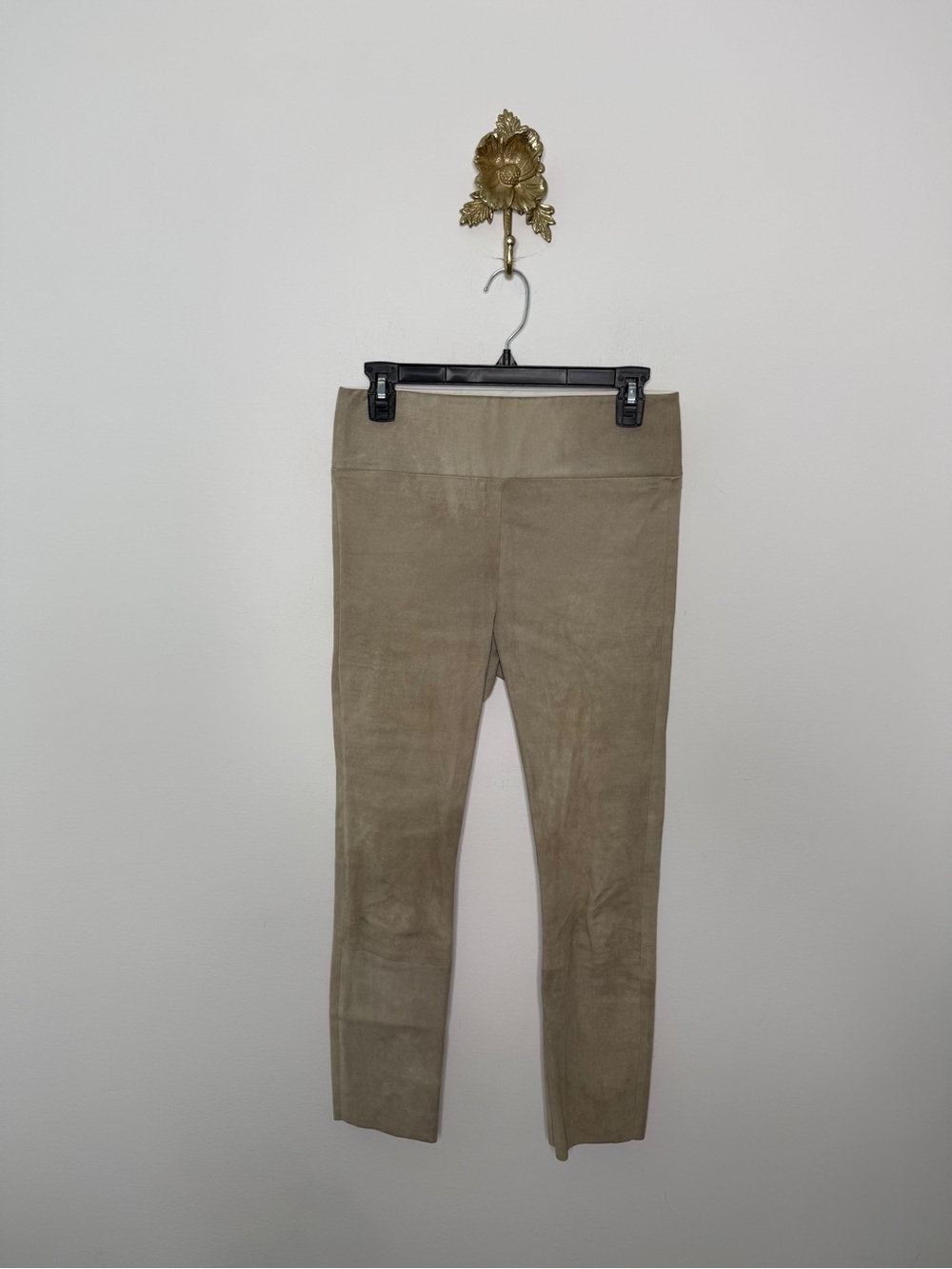 SPRWMN Suede Leather Cropped Leggings M